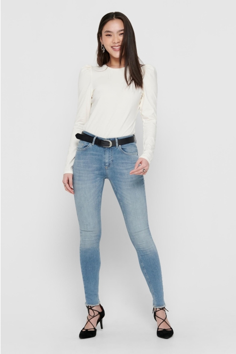 Only onlblush mid sk ank raw jea rea1467